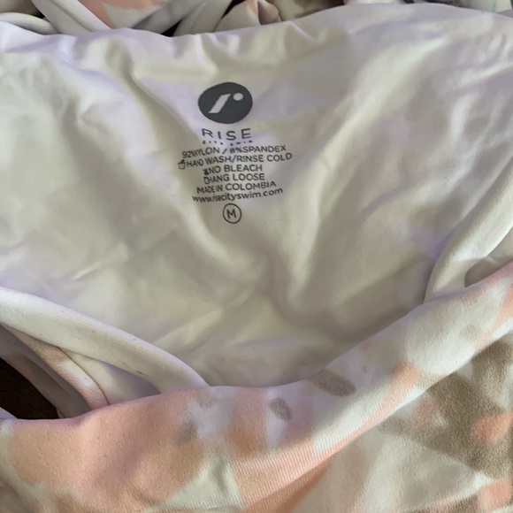 RISE CITY SWIM *Jayde* pink white tie dye strappy bikini bottom S M L - Picture 5 of 11